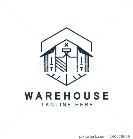 Warehouse modern storage logo business industry illustration design Warehouse modern storage logo business industry illustration design 140529639