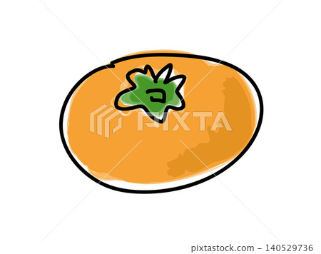 Persimmons in a hand-painted watercolor style Persimmons in a hand-painted watercolor style 140529736