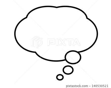 Vector illustration of a thought bubble representing inner thoughts and imagination; cloud-shaped thought bubble material. Vector illustration of a thought bubble representing inner thoughts and imagination; cloud-shaped thought bubble material. 140530521