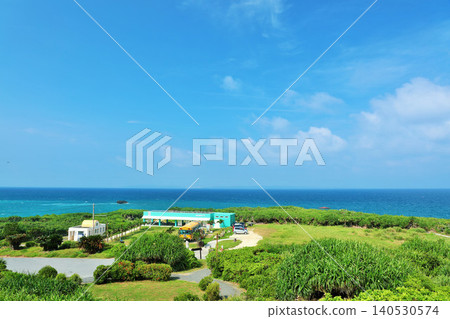 Okinawa Miyakojima summer blue sky and sea (scenery from Nishihennazaki) 140530574