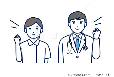 Doctors and nurses doing guts pose Doctors and nurses doing guts pose 140530612