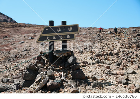通往納蘇喬蘇山頂峰的路標 140530760