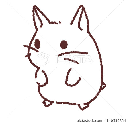 倉鼠線條畫插圖(著色頁) 倉鼠線條畫插圖(著色頁) 140530834