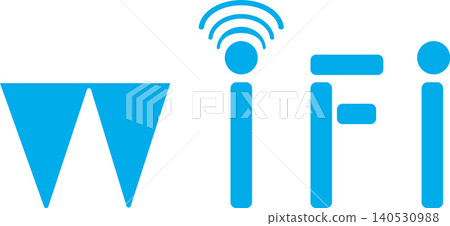 Decorated Wi-Fi icon, internet connection, wireless communication symbol Decorated Wi-Fi icon, internet connection, wireless communication symbol 140530988