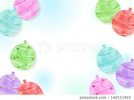 色彩鮮豔的水彩風格水彩背景插圖,非常適合夏季節慶和活動(留有空白區域) 色彩鮮豔的水彩風格水彩背景插圖,非常適合夏季節慶和活動(留有空白區域) 140531903