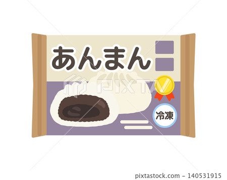 Frozen bean-jam bun illustration 140531915
