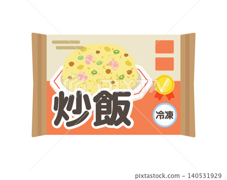 Frozen fried rice illustration Frozen fried rice illustration 140531929