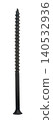 Construction screw close-up on a white isolated background 140532936