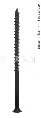 Construction screw close-up on a white isolated background Construction screw close-up on a white isolated background 140532936