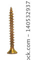 Construction screw close-up on a white isolated background 140532937