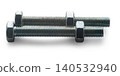 construction bolts close-up on a white isolated background 140532940