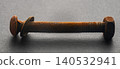 rusty construction bolt on a black background 140532941