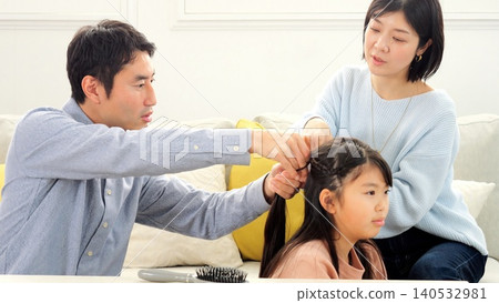 The image of tying your hair The image of tying your hair 140532981