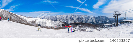 Panoramic view of Hotel Green Plaza Hakuba and Hakuba Cortina Ski Resort (Otari Village, Nagano Prefecture) Panoramic view of Hotel Green Plaza Hakuba and Hakuba Cortina Ski Resort (Otari Village, Nagano Prefecture) 140533267