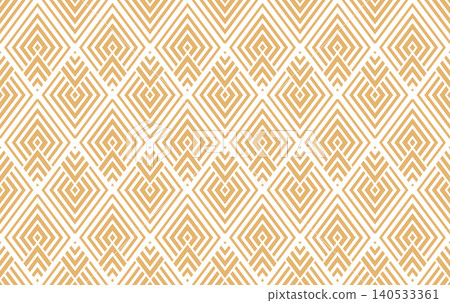 Abstract geometric pattern. A seamless vector background. White and golden ornament. Graphic modern pattern. Simple lattice graphic design Abstract geometric pattern. A seamless vector background. White and golden ornament. Graphic modern pattern. Simple lattice graphic design 140533361