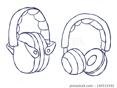 Folding Wireless Headphones Line Art Set. Outline Hand Drawn Compact Folded and Open Noise Cancelling Headset. Portable Audio Electronic Device. Isolated Vector Illustration. Folding Wireless Headphones Line Art Set. Outline Hand Drawn Compact Folded and Open Noise Cancelling Headset. Portable Audio Electronic Device. Isolated Vector Illustration. 140533392
