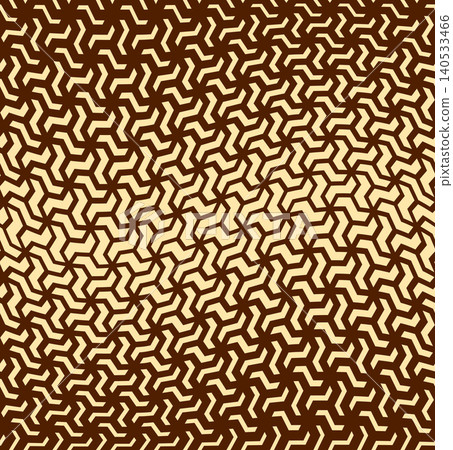 Abstract geometric pattern. A seamless vector background. Golden and brown ornament. Graphic modern pattern. Simple lattice graphic design 140533466
