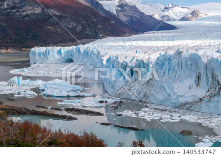 Perito moreno glaciers blue glacier front ice wall lake mountain landscape nature ice Perito moreno glaciers blue glacier front ice wall lake mountain landscape nature ice 140533747