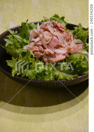 New onion and tuna salad New onion and tuna salad 140534209