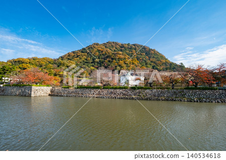 Mount Hisamatsu and Jinpukaku in autumn (2023), Higashi-machi, Tottori City, Tottori Prefecture Mount Hisamatsu and Jinpukaku in autumn (2023), Higashi-machi, Tottori City, Tottori Prefecture 140534618