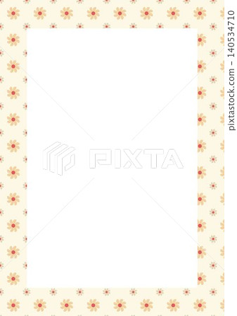 Elegant daisy pattern frame vector illustration with soft vintage floral style Elegant daisy pattern frame vector illustration with soft vintage floral style 140534710
