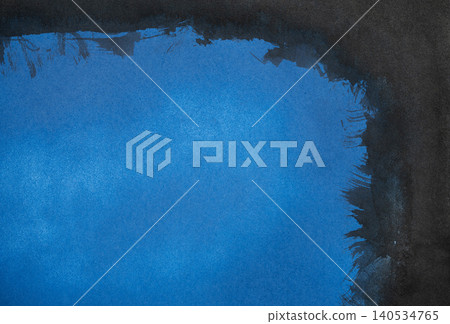 A background painted with black and blue ink. A background painted with black and blue ink. 140534765