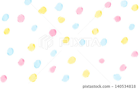 A soft and gentle watercolor-style pastel color polka dot texture background material. A soft and gentle watercolor-style pastel color polka dot texture background material. 140534818