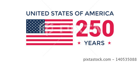 USA anniversary 250 years happy Independence Day vector illustration USA anniversary 250 years happy Independence Day vector illustration 140535088