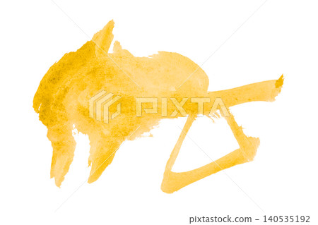 yellow brush isolated on transparent background yellow watercolor yellow brush isolated on transparent background yellow watercolor 140535192