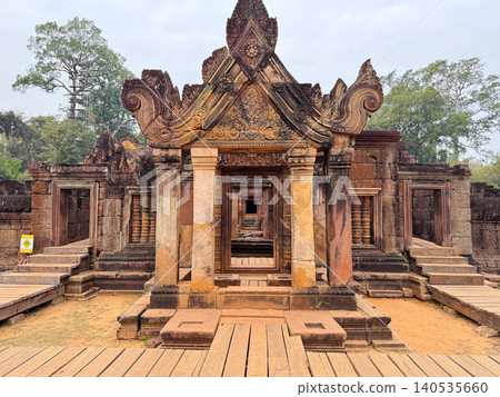 Banteay Srei Temple, Second East Gate, Angkor Archaeological Park Banteay Srei Temple, Second East Gate, Angkor Archaeological Park 140535660