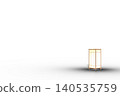 Japanese-style square lantern, cutout material with transparent background. 140535759