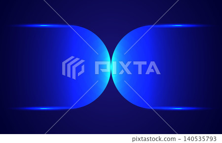 Futuristic Blue Neon Symmetrical Geometric Shapes Background Futuristic Blue Neon Symmetrical Geometric Shapes Background 140535793