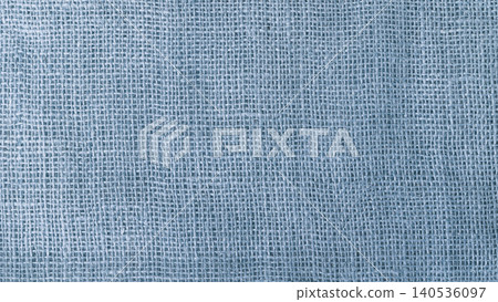 Close-up Blue texture of natural jute burlap 140536097