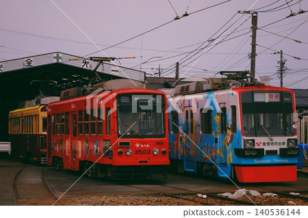 Toyohashi, Akaiwaguchi Depot streetcar Toyohashi, Akaiwaguchi Depot streetcar 140536144