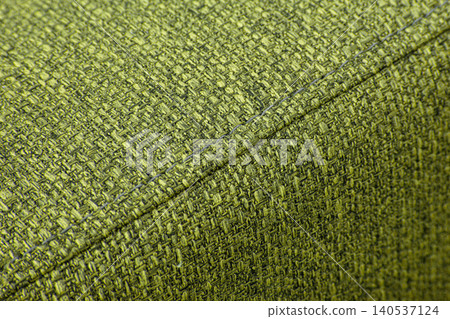Textured green furniture fabric with stitching Textured green furniture fabric with stitching 140537124