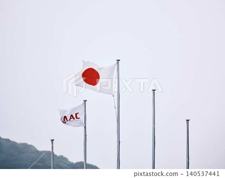 體育場內的日本國旗 140537441