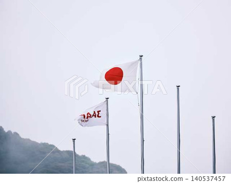 體育場內的日本國旗 體育場內的日本國旗 140537457