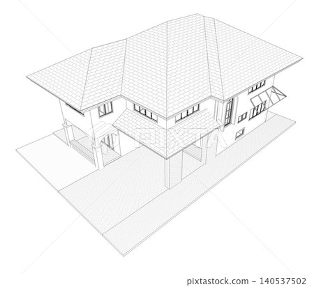 3D illustration of residential project 3D illustration of residential project 140537502