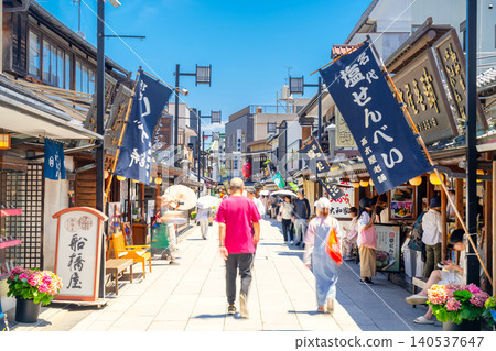 Tokyo sightseeing - Shibamata Taishakuten Temple approach 140537647