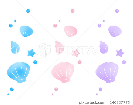 多彩貝殼插畫 140537775