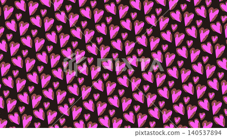Cute, gal-style leopard print heart pattern wallpaper Cute, gal-style leopard print heart pattern wallpaper 140537894