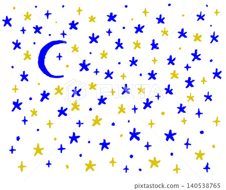 Colorful, hand-drawn style starry sky background wallpaper illustration Colorful, hand-drawn style starry sky background wallpaper illustration 140538765