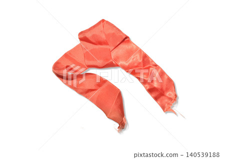 Red satin ribbon for gift wrapping. Red satin ribbon for gift wrapping. 140539188