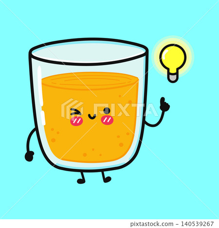 Cute orange juice idea character Cute orange juice idea character 140539267