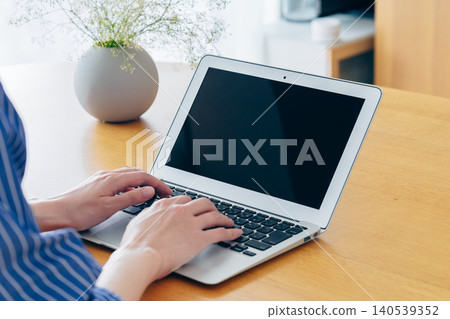 在家使用計算機的少婦 在家使用計算機的少婦 140539352