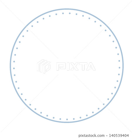 A stylish and refreshing light blue circular frame illustration with a polka dot pattern. A stylish and refreshing light blue circular frame illustration with a polka dot pattern. 140539404