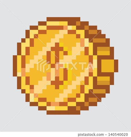 Pixel Art Gold Coin Icon, Retro Game Currency, Reward Token, 8 Bit Money Asset Pixel Art Gold Coin Icon, Retro Game Currency, Reward Token, 8 Bit Money Asset 140540020