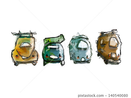 Vintage illustration of a car 140540080