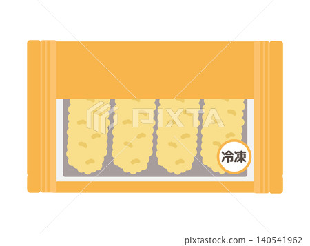 袋裝冷凍炸蝦插圖 袋裝冷凍炸蝦插圖 140541962