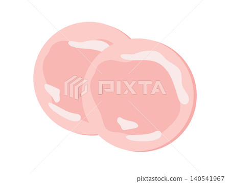 Two slices of ham (illustration) Two slices of ham (illustration) 140541967